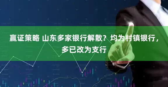 赢证策略 山东多家银行解散？均为村镇银行，多已改为支行