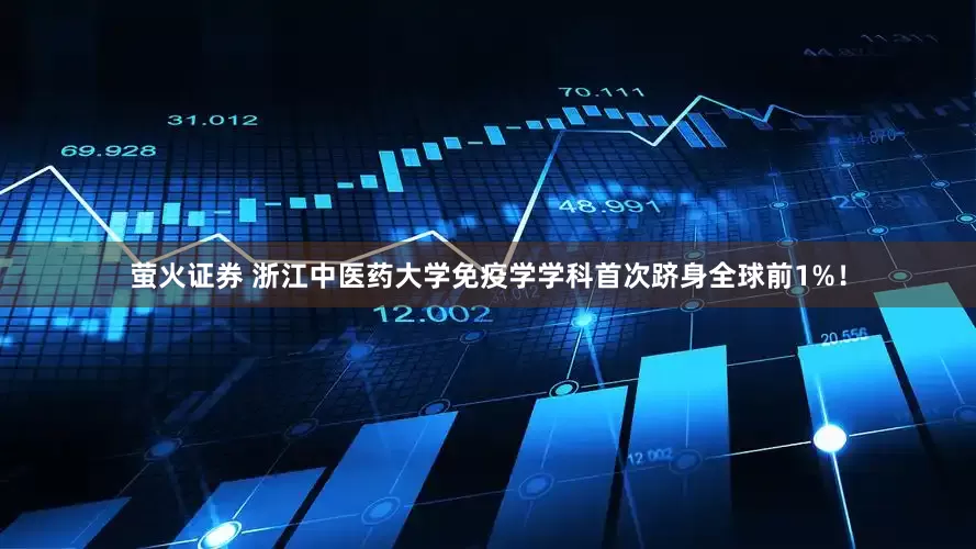萤火证券 浙江中医药大学免疫学学科首次跻身全球前1%！